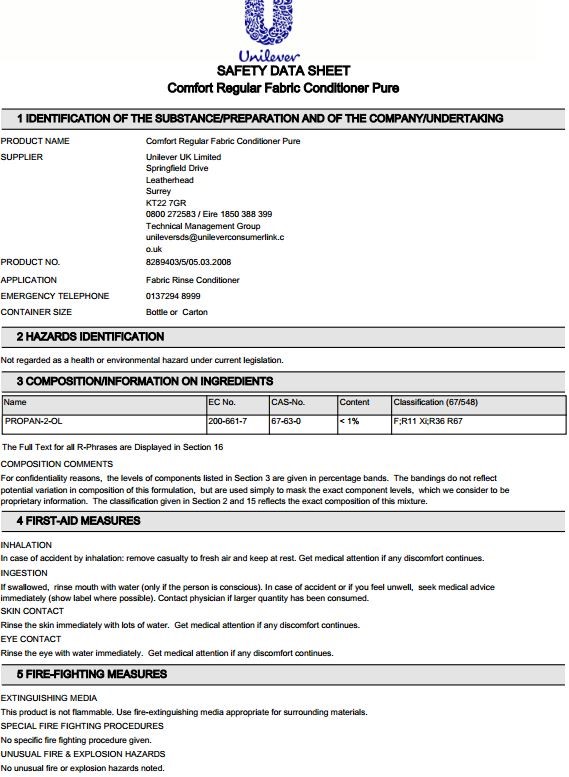 MSDS (Material Safety Data Sheet) 3